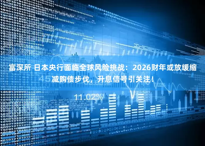 富深所 日本央行面临全球风险挑战：2026财年或放缓缩减购债步伐，升息信号引关注！