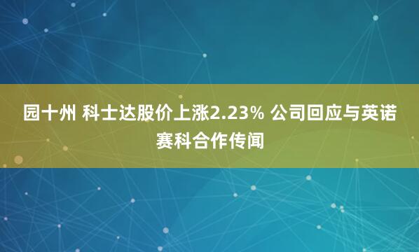 园十州 科士达股价上涨2.23% 公司回应与英诺赛科合作传闻