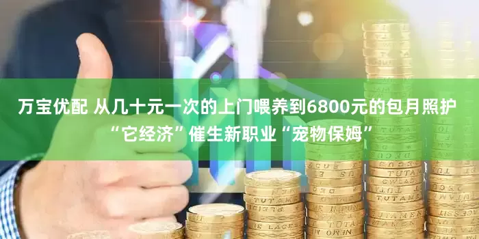 万宝优配 从几十元一次的上门喂养到6800元的包月照护 “它经济”催生新职业“宠物保姆”